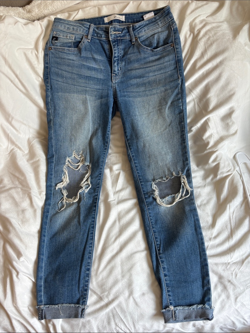 Distressed Blue Women’s Skinny Jeans
